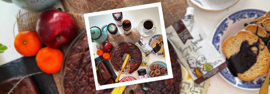 Healthy cake με μέλι, κακάο & μπανάνα