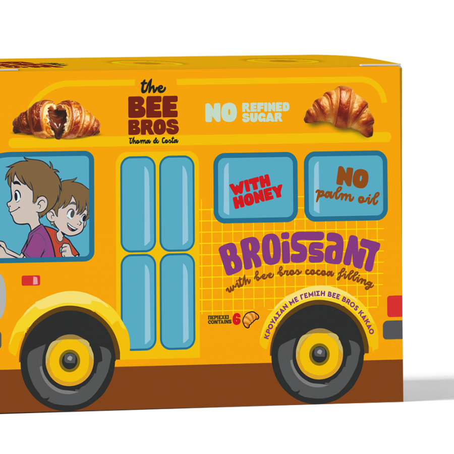 THE BEEBROS BROISSANT ΚΡΟΥΑΣΑΝ ΜΕ ΓΕΜΙΣΗ ΚΡΕΜΑ ΚΑΚΑΟ 252g (6x42g)