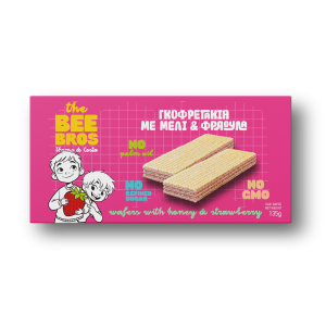 Wafers with Honey and strawberry 135g - The Bee Bros