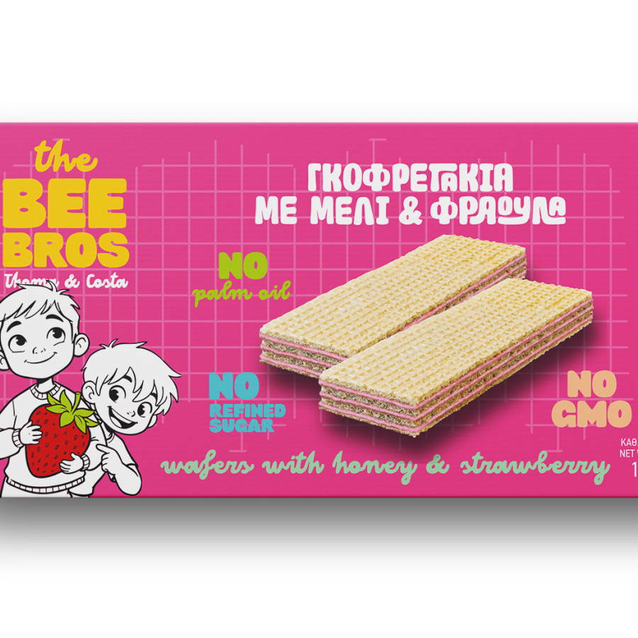 THEBEEBROS ΓΚΟΦΡΕΤΕΣ ΜΕ ΜΕΛΙ & ΓΕΥΣΗ ΦΡΑΟΥΛΑΣ 135ΓΡ