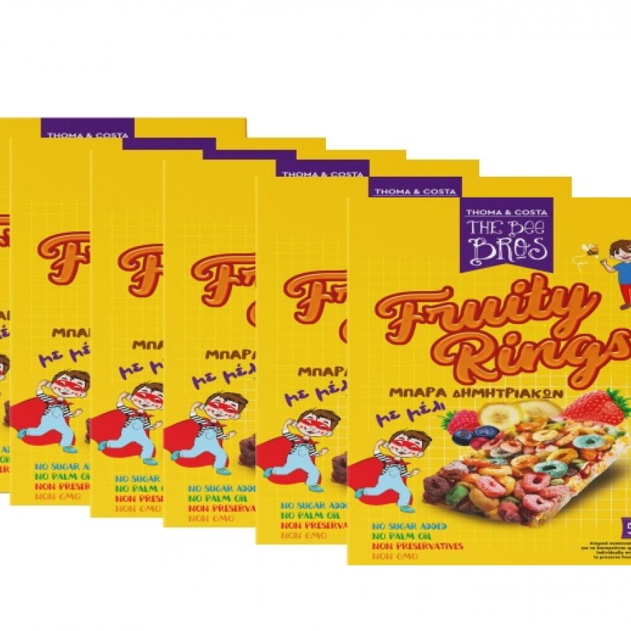 THE BEE BROS Πακέτο Μπάρα δημητριακών με μέλι και φρούτα 6 συσκευασίες