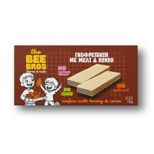 THE BEE BROS Γκοφρετάκια με Μέλι και Κακαό 135g 