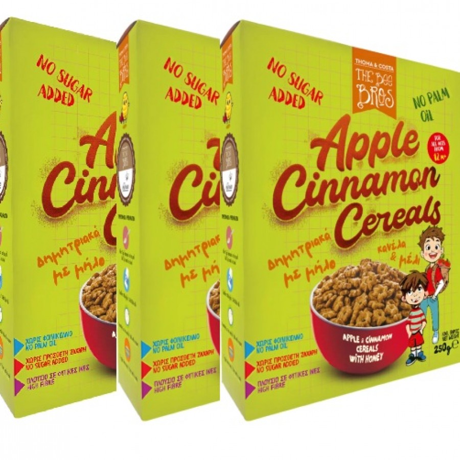 THE BEE BROS Δημητριακά Μήλο και Κανέλα ( 3 συσκ.)