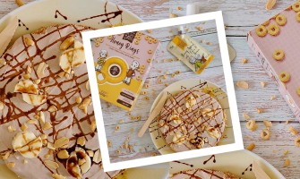 Συνταγή για τάρτα γιαουρτιού με Bee Bros μπανάνα, σε βάση από Honey Rings